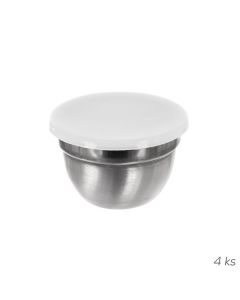 Misky nerezové Orion - s víčkem, průměr 8 cm, 4 ks