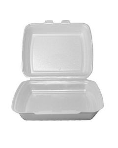 Plastové termo menuboxy - 1-dílné, bílé, 100 ks