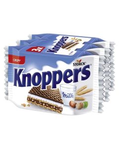 Oplatky Knoppers - mléčná a lískooříš.náplň, 3x25g