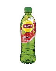 Ledový čaj Lipton - zelený s jahodou, 12x 0,5 l