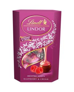 Čokolád.pralinky Lindor - malina, smetana, 200 g