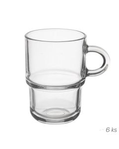 Hrnky Orion Cozy - sklo, stohovat., 350 ml, 6 ks