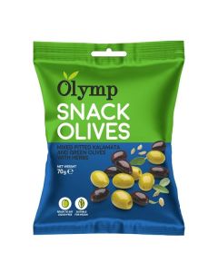 Olivy Olymp Mix Kalamata - tmavé/zel. bylinky, 70g