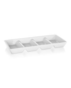 Miska dělená Bianca - porcelánová, bílá, ks