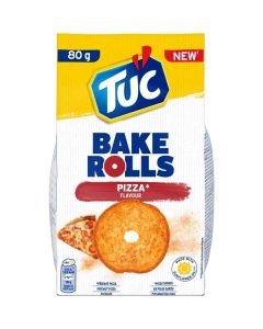 Slané krekry Tuc Bake Rolls - pizza, 80 g