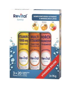 Šumivé vitamíny Revital - vitamín C,hořčík,3x20tab