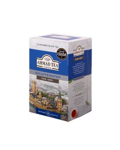 Černý čaj Ahmad - Earl Grey, bez kofeinu, 20x 2 g