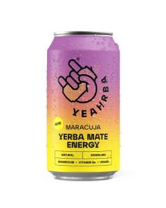Vit.voda Yeahrba Mate-Maracuja,perlivá,plech,0,33l