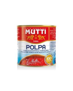 Rajčata Mutti - jemně krájená, plech, 2500 g