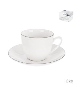 Sada šálků s podšálky na cappuccino Decora - 210ml