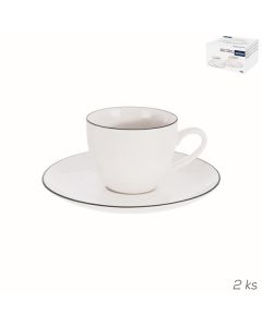 Sada šálků s podšálky na espresso Decora - 100 ml
