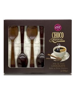 Čokoládové lžičky Elit - mléčná, hořká, 54 g