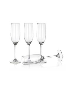 Skleničky na sekt Plissé - 210 ml, 4 ks