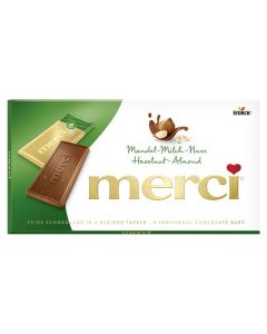 Čokoláda Merci - s oříšky a mandlemi, 100 g