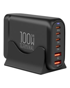 OBAL:ME Terminal GaN Stolní nabíječka 4C2A 100W Black
