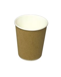 Papír. kelímky - teplé nápoje, 200 ml, hnědé,25 ks