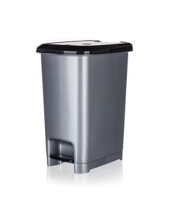 Odpadkový koš - nášlapný, šedý, 40 l