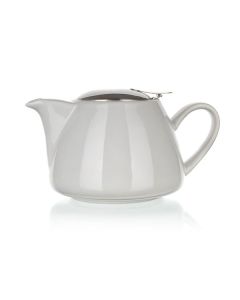 Porcelánová konvička na čaj se sítkem- bílá, 1,2l