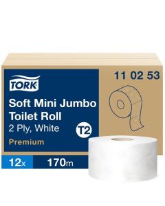 Toalet.papír Tork jumbo mini-2 vrstvý,T2,12 rolí