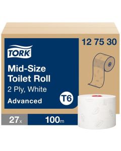 Toaletní papír Tork-mid-size, 2vrstvý, T6, 27 rolí