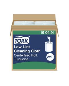 Průmysl.utěrky Tork-Low Lint,tyrkys.,W10,4 role