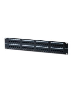 Digitus CAT 6 patch panel, nestíněný, 48 portů RJ45, 8P8C, LSA, 2U, montáž do stojanu, bl, 482x44x109 mm