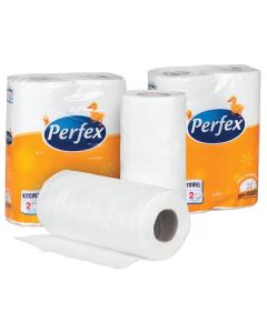 Kuchyňské utěrky Perfex - 2vrstvé, bílé, 2 ks