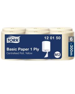 Papírové utěrky Tork Basic - 1vrstvé, M2, 6 rolí
