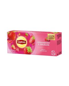 Ovocný čaj Lipton - jahoda a rebarbora, 20x 1,7 g