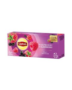 Ovocný čaj Lipton -černý bez a malina, 20x 1,7 g