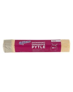 Pytle na odpad QHome - zatah.,30l,12mic,12ks,žluté