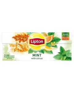 Bylinný čaj Lipton-máta a citrusové ovoce,20x1,3 g