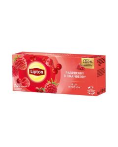 Ovocný čaj Lipton - malina a brusinka, 20x 1,6 g