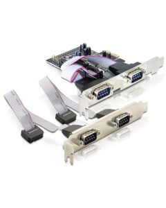 Delock Adaptér PCI Express x1 4xsériový port + low profile