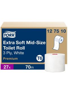 Toaletní papír Tork- mid-size, 3vrstvý, T6,27 rolí
