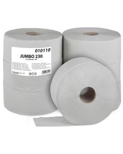 Toaletní papír jumbo - 1vrstvý, šedý,230mm, 6 rolí