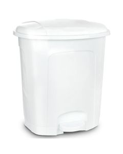 Odpadkový koš - nášlapný, bílý, 50 l