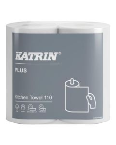 Kuchyňské utěrky Katrin - 2vrstvé, bílé, 2 role