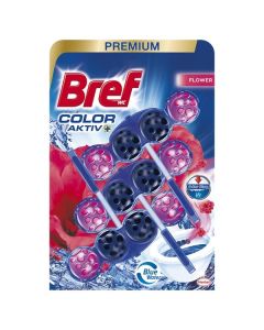 WC blok Bref Color Aktiv - Flower, 3x 50 g