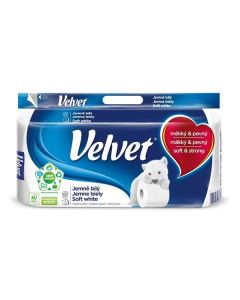 Toaletní papír Velvet - 3vrstvý, 8 rolí