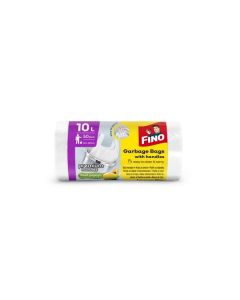 Pytle na odpad Fino – s uchy, 10l, 6mic,50ks,bílé