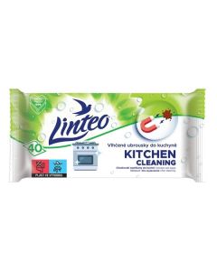 Vlhčené úklid. ubrousky do kuchyně Linteo - 40 ks