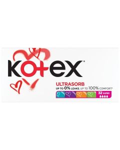 Tampony Kotex Ultra Sorb - super, 32 ks