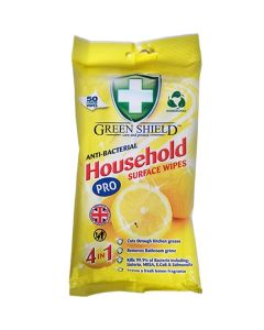 Antibakteriální vlhčené utěrky Green Shield, 50 ks