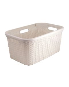 Koš na prádlo Curver Rattan - 45 l, krémový