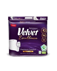Toaletní papír Velvet Excellence - 4vrstvý, 9 rolí