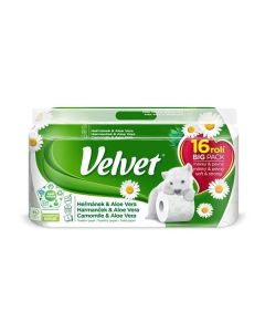 Toaletní papír Velvet - 3vrstvý, heřmánek, 16 rolí