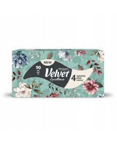 Papírové kapesníčky Velvet Excellence - 4vr.,90 ks