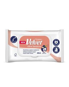 Vlhčený toaletní papír Velvet Sensitive - 48 ks