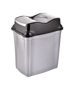 Odpadkový koš Orion Whirpool - výklopný, 9 l, šedý